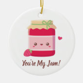 Cute You are My Jam, Strawberry Jam Pun Keramisch Ornament (Voorkant)