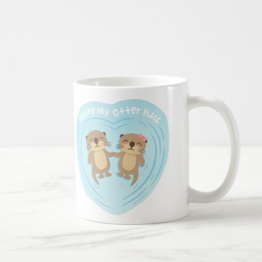 Cute You are my Otter Half Love Pun Humor Mok (Rechts)