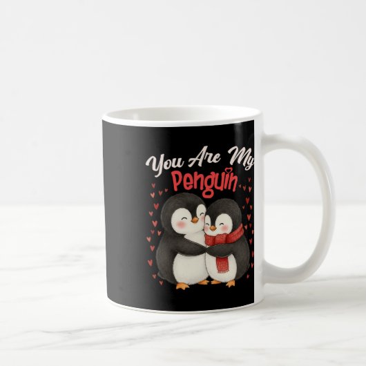 Cute You Are My Penguin Couple Funny Valentines Da Koffiemok (Rechts)