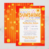 Cute you are my Sunshine Baby shower Kaart (Voorkant / Achterkant)