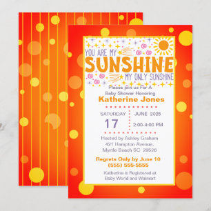 Cute you are my Sunshine Baby shower Kaart