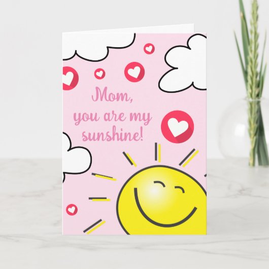 Cute You are My Sunshine Moederdag Feestdagen Kaart (Voorkant)