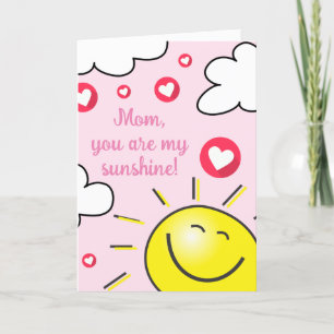 Cute You are My Sunshine Moederdag Feestdagen Kaart