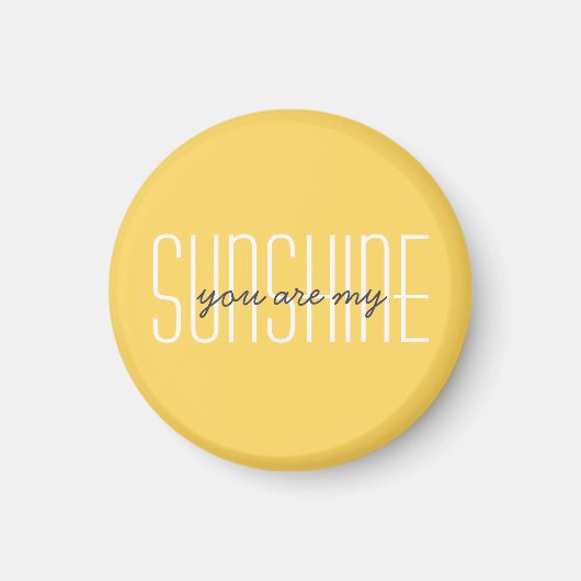 Cute You are My Sunshine Quote Typography Moderne Magneet (Voorkant)