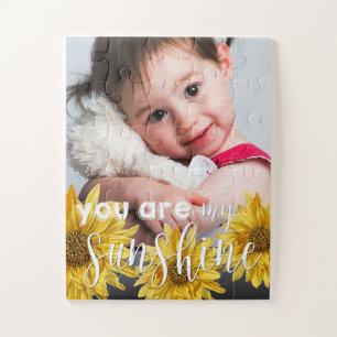 Cute You are My Sunshine Yellow Sunflower Foto Legpuzzel