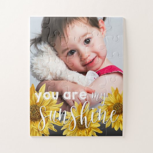 Cute You are My Sunshine Yellow Sunflower Foto Legpuzzel (Verticaal)