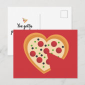 Cute You Gotta Pizza Me Heart Pun Briefkaart (Voorkant / Achterkant)