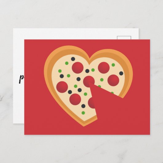 Cute You Gotta Pizza Me Heart Pun Briefkaart (Voorkant / Achterkant)