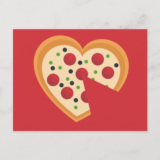 Cute You Gotta Pizza Me Heart Pun Briefkaart (Voorkant)