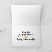 Cute You Gotta Pizza Me Heart Pun Feestdagen Kaart (Binnen)