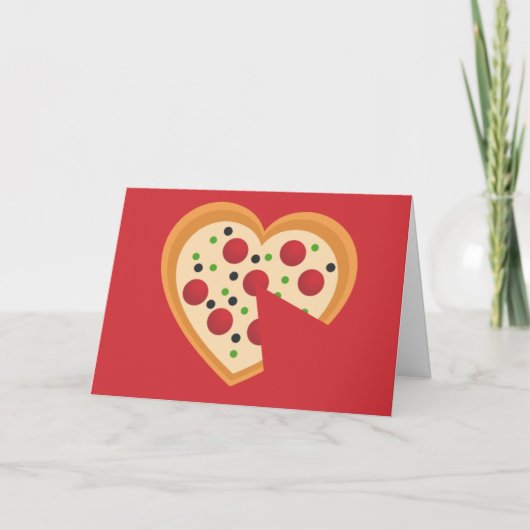 Cute You Gotta Pizza Me Heart Pun Feestdagen Kaart (Voorkant)