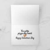 Cute You Gotta Pizza Me Heart Pun Feestdagen Kaart (Binnen)