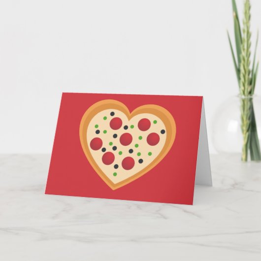Cute You Gotta Pizza Me Heart Pun Feestdagen Kaart (Voorkant)