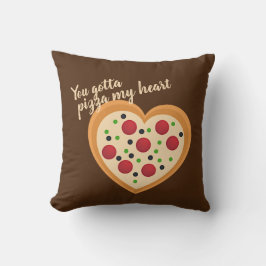 Cute You Gotta Pizza Me Heart Pun Kussen