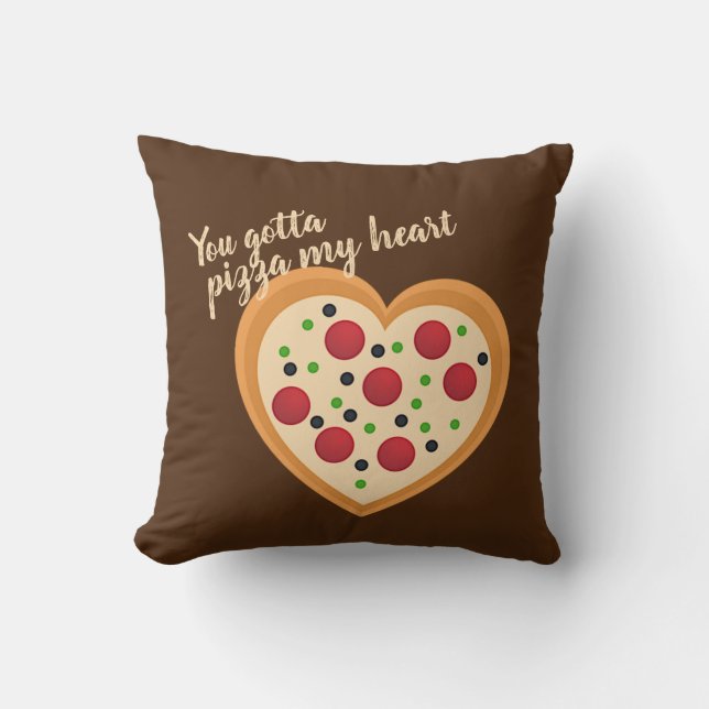Cute You Gotta Pizza Me Heart Pun Kussen (Voorkant)
