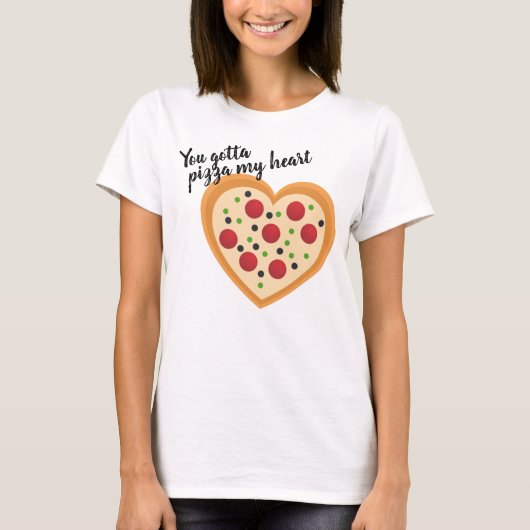 Cute You Gotta Pizza Me Heart Pun T-shirt (Voorkant)