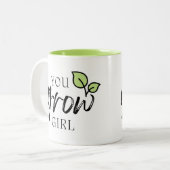 Cute You Grow Girl Grappige mok voor planten liefh (Voorkant links)