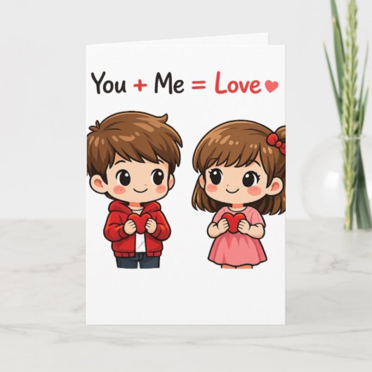 Cute You + Me Love Equation Valentine’s Day Couple Programma (Voorkant)