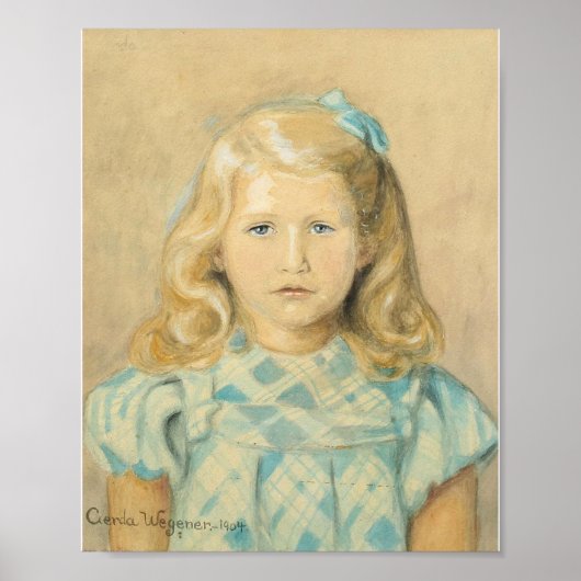 Cute Young Blonde Girl Poster (Voorkant)