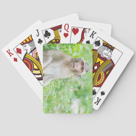 Cute Young Brown Spider Monkey Pokerkaarten (Achterkant)