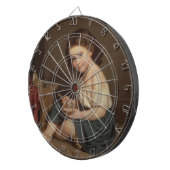 Cute Young Girl Eating Breakfast ( kunst) Dartbord (Voorkant Rechts)
