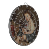 Cute Young Girl Eating Breakfast ( kunst) Dartbord (Voorkant Links)