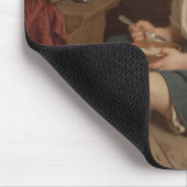 Cute Young Girl Eating Breakfast ( kunst) Muismat (Hoek)