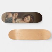 Cute Young Girl Eating Breakfast ( kunst) Persoonlijk Skateboard (Horizontaal)