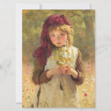 Cute Young Girl Holding Yellow Buttercup Flowers