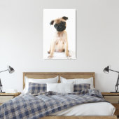 Cute Young Pug Dog Canvas Afdruk (Insitu (Slaapkamer))