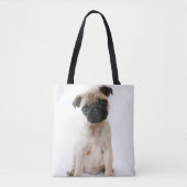 Cute Young Pug Dog Tote Bag (Voorkant)