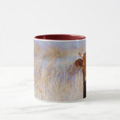 Cute Young Red Cow Cattle with Horns Western Mok (Midden)