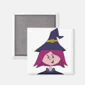 Cute Young Witch Halloween Magneet (Voorkant / Achterkant)