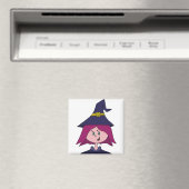 Cute Young Witch Halloween Magneet (Insitu (Vaatwasser))