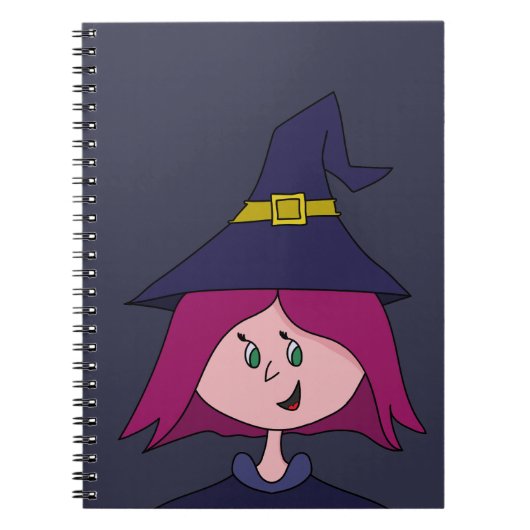 Cute Young Witch Halloween Notitieboek (Voorkant)