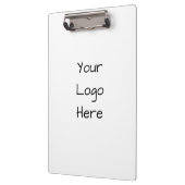 Cute Your Logo Here Black & White Clipboard Klembord (Links)