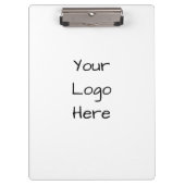 Cute Your Logo Here Black & White Clipboard Klembord (Voorkant)