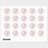 Cute You're Purrfect Kitty Cat Heart Valentijn Ronde Sticker (Vel)
