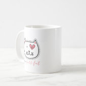 Cute You're Purrfect Kitty Cat Valentijnsdag Koffiemok (Voorkant links)