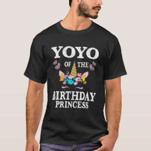 Cute Yoyo van de Birthday Princess Unicorn mam Mot T-shirt