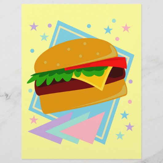 Cute Yummy Burger Flyer (Achterkant)