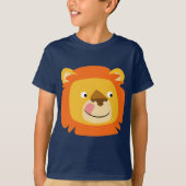 Cute Yummy Cartoon Lion Children T-Shirt (Voorkant)