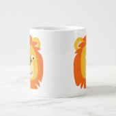 Cute Yummy Cartoon Lion Grote Koffiekop (Voorkant)