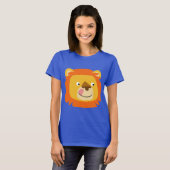 Cute Yummy Cartoon Lion Women T-Shirt (Voorkant volledig)