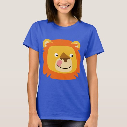 Cute Yummy Cartoon Lion Women T-Shirt (Voorkant)