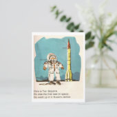 Cute Yuri Gagarin Briefkaart (Staand voorkant)