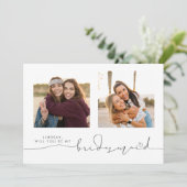 Cute zal je mijn Bridesmaid twee foto's zijn (Staand voorkant)