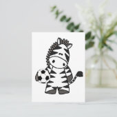 Cute Zebra-afspeelbox-Cartoon Briefkaart (Staand voorkant)