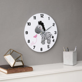 Cute Zebra and Butterfly Nursery Grote Klok