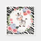 Cute Zebra Animal Print Baby shower Servet (Voorkant)